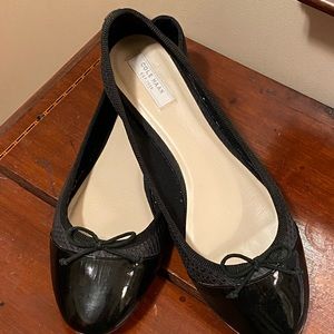 Cole Haan Black Patent and Snakeskin ballet flats